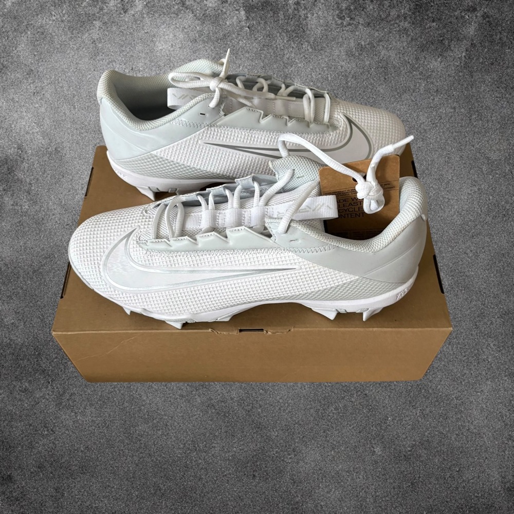 Nike Vapor Edge Shark 2 Football Cleats Mens 9.5 White Wolf Grey DH5088-100 NEW